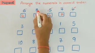 Arranging numerals in correct order/Increasing order/lkg/ukg/Preschool