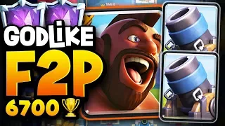 HOG MORTAR GOD at 6700 TROPHIES | Best F2P Deck!