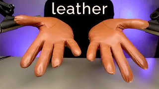 [ASMR] Leather Gloves 🧤 Squeaky Rubbing GLOVED Hands  🆕  2 NEW pairs (NO TALKING)