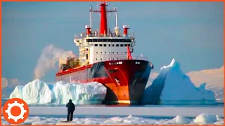 250 Robust Heavy Machinery Break Through Ice Clearing Snow That Has Conquered The Entire World