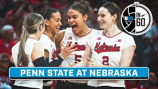 Penn State at Nebraska | Oct. 14, 2023 | B1G Volleyball in 60