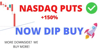🐻  NASDAQ PUTS +100%, NOW DIP BUY 🚀 // SP500 Nasdaq 100 (SPY QQQ) IWM // Stock Market Analysis