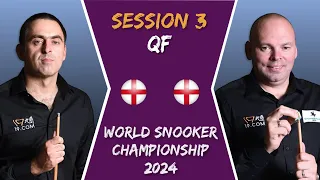 RONNIE O'SULLIVAN VS STUART BINGHAM | SESSION 3 | WORLD SNOOKER CHAMPIONSHIP 2024 | SNOOKER 2024