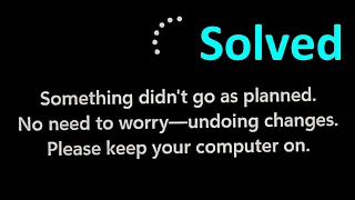 How to Fix Something didn't go as planned Windows 11 #WindowsUpdateIssue