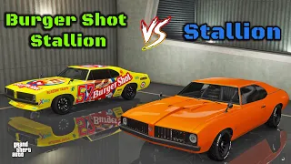 Stallion VS Burger Shot Stallion | GTA Online | Comparison | Car Battle | Muscle Car