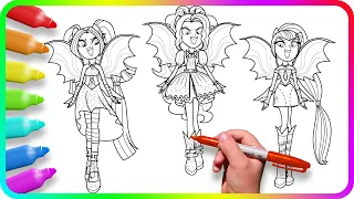 Coloring Pages EQUESTRIA GIRLS. How to color My Little Pony. Coloring MLP. Easy Drawing Tutorial Art