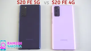 Samsung Galaxy S20 FE 5G vs Galaxy S20 FE 4G SpeedTest and Camera Comparison