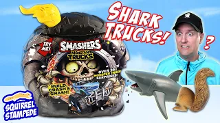 SMASHERS Monster Trucks Shark Tire Wheel Building Kit Review