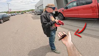 Blessing Homeless Man With $5000 Cash & BRAND NEW Car