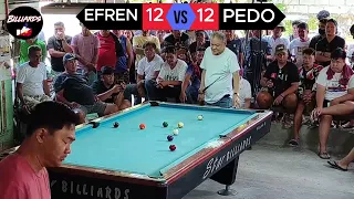 FINAL FIGHT PINAUNA KA LANG PERO DI PINANALO EFREN BATA REYES VS PEDO 77K POTMONEY PAREHAS