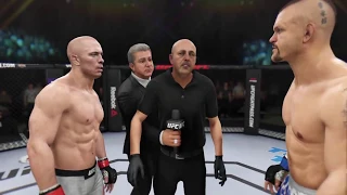 Georges St-Pierre vs. Chuck Liddell (EA Sports UFC 3) - CPU vs. CPU - Crazy UFC 👊🤪