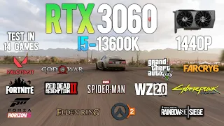 RTX 3060 : Test in 14 Games at 1440p ft i5 13600k