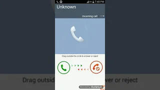 Samsung Galaxy S4 incoming call (Screen Recording)