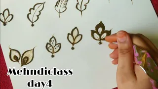 different types of vines/leaves||Sehreen Henna classes Day-4|tips&tricks|learn basic henna leaves 🍃🌿