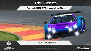 iRacing - 22S3 - Ferrari 488 GT3 - IMSA - Watkins Glen - PD