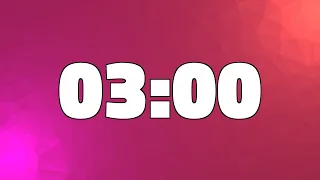 3 MINUTES TIMER COUNTDOWN [180 seconds - Pink Triangles Background]