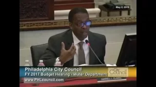 Philadelphia City Council Budget Hearings 5-2-2016 - Water Department