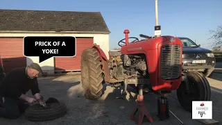 3 WHEELED TRACTOR -- MASSEY 35 IN NEED OF SOME REPAIR!!