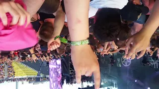 Crowd surfers going nutz while Godsmack is on stage at 2018 Rock on Range