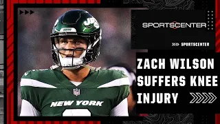 Zach Wilson leaves Jets preseason opener with knee injury | SportsCenter