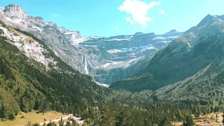 Above the Pyrénées in 4K drone shot