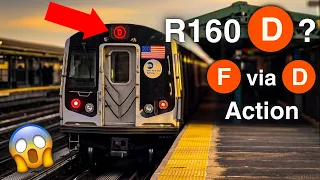 ᴴᴰ⁶⁰ ᴴᴰᴿ NYC Subway: (F) Trains running over the (D) Line @ 20th & 18th Avenues (ft. R160 D)