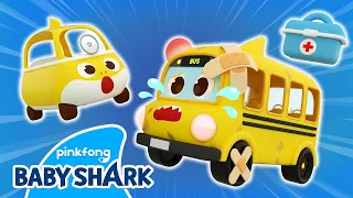 [🚎NEW] Five Little Buses Jumping on the Slide! | Baby Shark Toy Car Song | Baby Shark Official