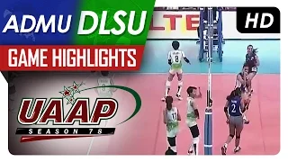 UAAP 78 WV: DLSU vs ADMU Game Highlights