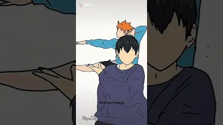 Hinata being a crow in the back🦅 #haikyuu #kageyama #hinata #shoyo #tobio