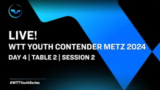 LIVE! | T2 | Day 4 | WTT Youth Contender Metz 2024 | Session 2