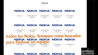 todos los Nokia  firmware como buscarlos para flashear un equipo