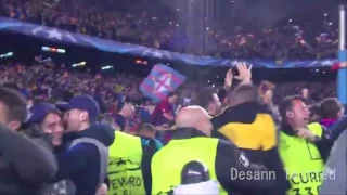 || ÉPICA celebración de Lionel Messi y Luis Enrique || FC Barcelona vs PSG ||