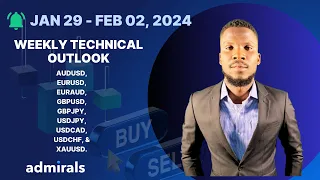 Weekly Technical Outlook - On the Major Pairs, XAUUSD, EURAUD and GBPJPY - January 29 - 02 FEB, 2024