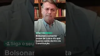 BOLSONARO COMENTA POSSE DO LULA