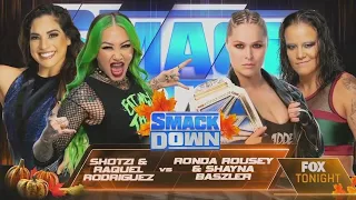 Ronda Rousey & Shayna Baszler VS Raquel Rodriguez & Shotzi