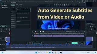 Auto Generate Subtitle from Video or Audio Using Wondershare Filmora Video Editor