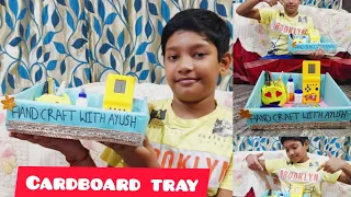 Cardboard Tray | How to make a tray using cardboard | DIY tray organizer | Cardboard craft