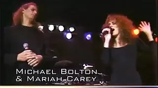 (EXTREMELY RARE FOOTAGE) Mariah Carey singing with Michael Bolton - We're not making love anymore