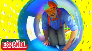 Blippi Español visita un patio de juegos cubierto Parte 2 |Nuevo Video! Videos Educativos para Niños