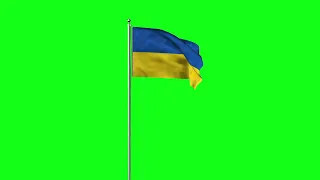 Flag of Ukraine | Ukrainian flag | Green screen Footage | Прапор України | Флаг Украины | Футаж