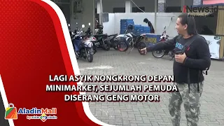 Lagi Asyik Nongkrong Depan Minimarket, Sejumlah Pemuda Diserang Geng Motor