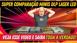 QUAL O MELHOR MINI LED OU LASER?  A VERDADE SOBRE CHIP DMD! D5X vs S5 vs GO ADVANCED vs K2. Geek313