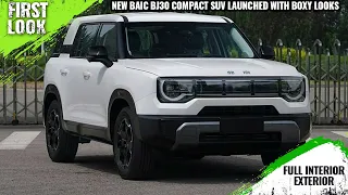 New BAIC BJ30 Compact SUV Launched With Boxy Looks - First Look - Full Interior Exterior