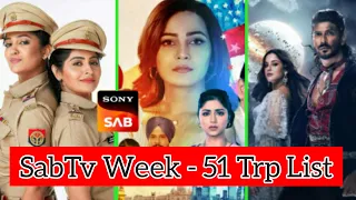 SabTv Week - 51 Main Trp List | 2022 | Maddam Sir Trp | Ali Baba Trp | Dil Diyaan Gallaan Trp