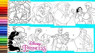 Coloring Disney Princesses and Princes Compilation - Coloring Pages for kids