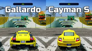 NFS Most Wanted: Lamborghini Gallardo vs Porsche Cayman S - Drag Race