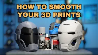 Tips & Tricks for Sanding 3D Printed Cosplay - Making a Motorized Iron Man MK42 Helmet (part 2)