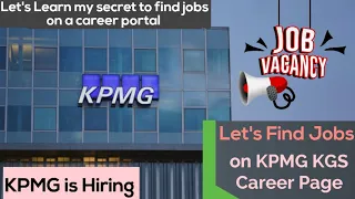 KPMG is Hiring Freshers| Watch full to know how to apply| B.com/MBA big4 job openings #big4 #kpmg