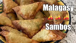 Sambos of Madagascar 🇲🇬 Street Food | Malagasy Samosas | Madagascar African Island Cooking
