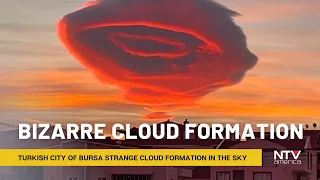 Strange cloud formation over Turkish sky